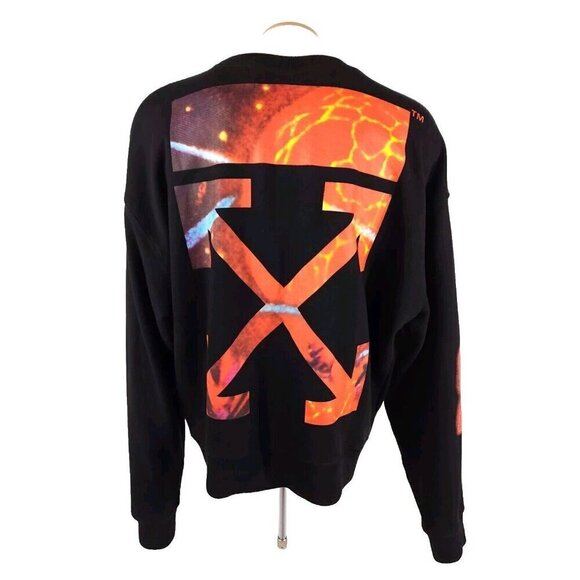 Off-White Black Hands and Planet Sweatshirt Large New Virgil Abloh - Picture 11 of 16